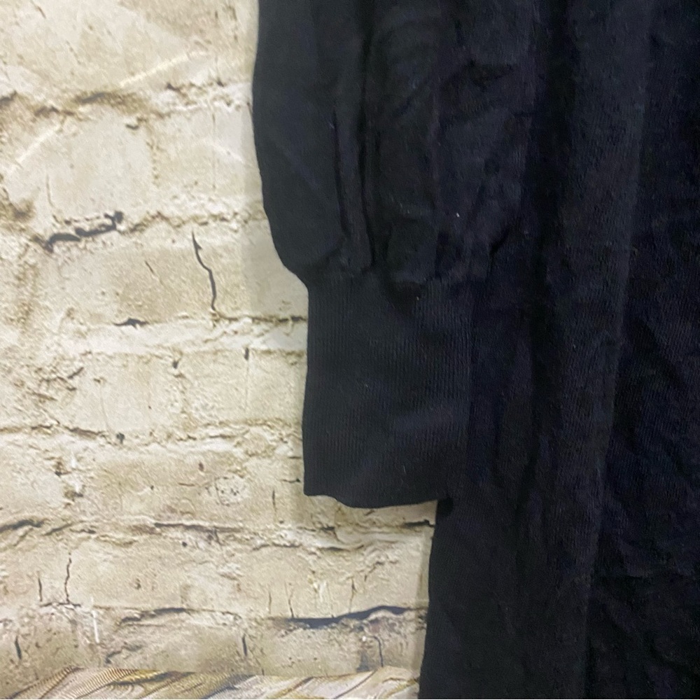 Donna Morgan Black Angora Cashmere Wool Blend Turtleneck Stretch Sweater… - Picture 4 of 5